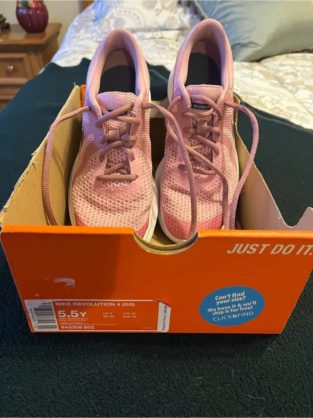 Nike Two Tone Pink Athletic Sneakers with Mesh Upper